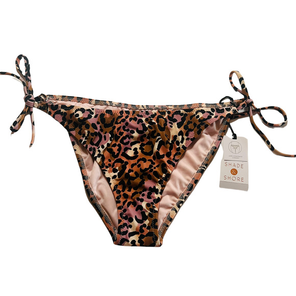 Shade & Shore Other - Shade & Shore Animal Print Side Tie Bikini Bottom Size Small NWT